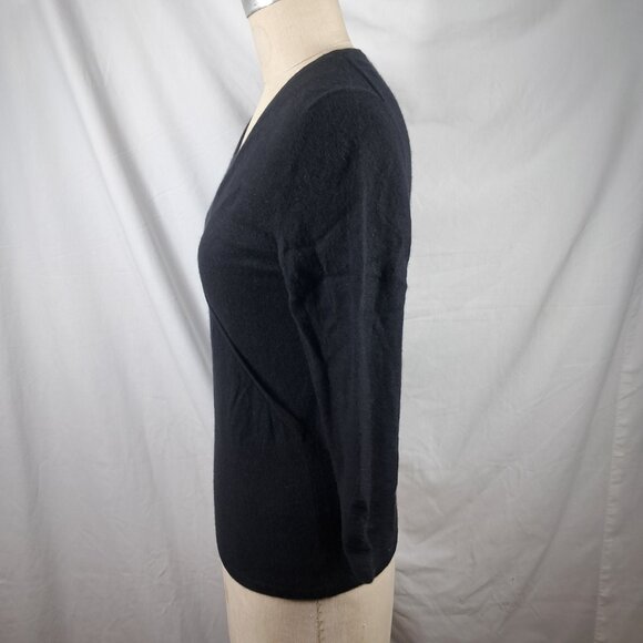 Daniel Bishop 100% Cashmere V-Neck Black Medium Sweater Shirt - Picture 5 of 10
